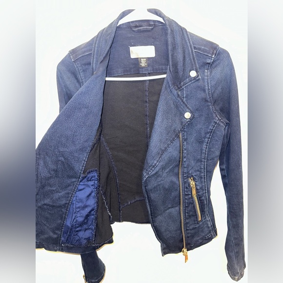 Guess biker denim jacket size xs - Picture 5 of 10